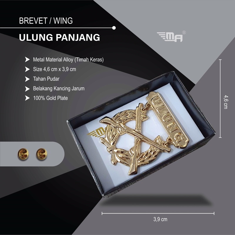 WING ULUNG PANJANG PDH BRIVET BREVET PIN ULUNG PANJANG