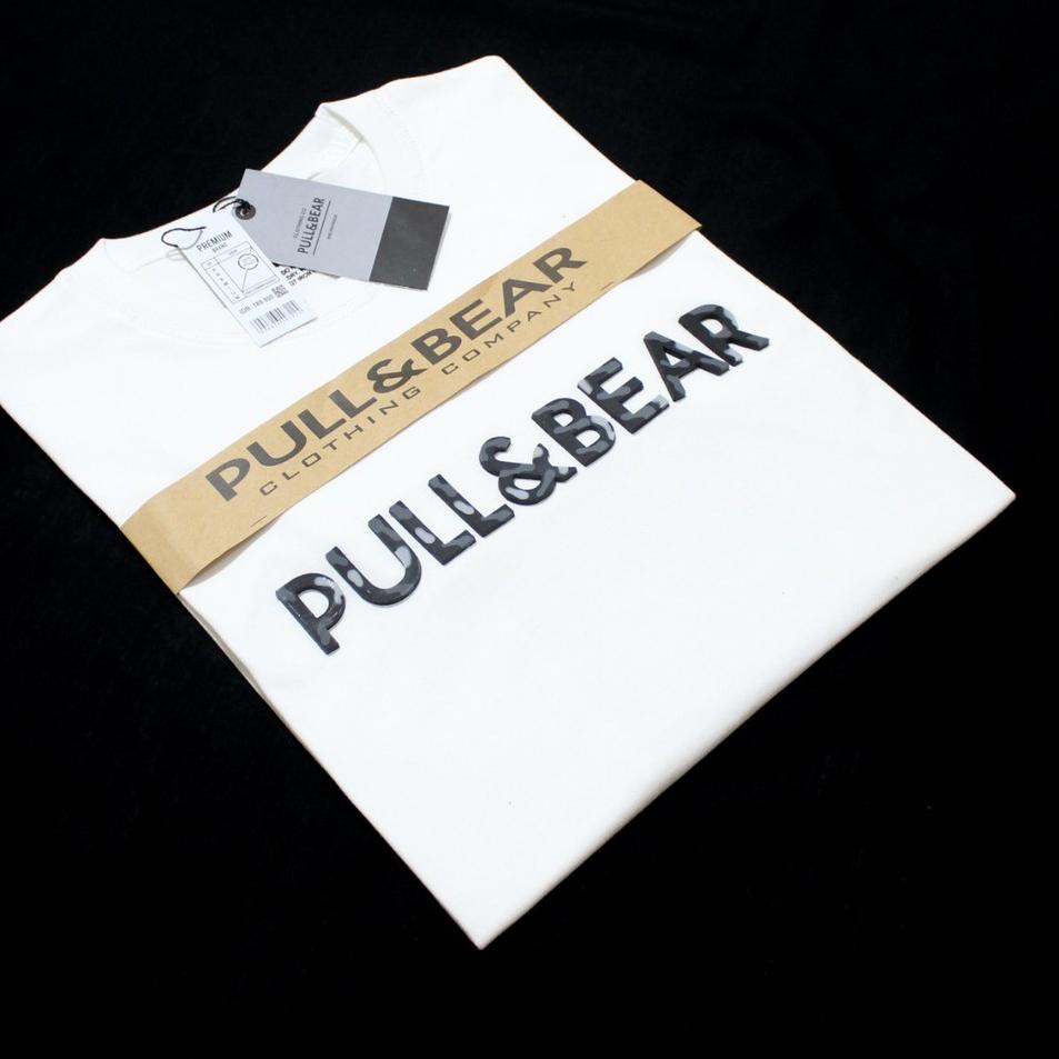 Tren Terbaru KAOS PRIA PULL AND BEAR FLOKING / TIMBUL ORIGINAL PREMIUM HIGH QUALITY BAJU KAOS DISTRO
