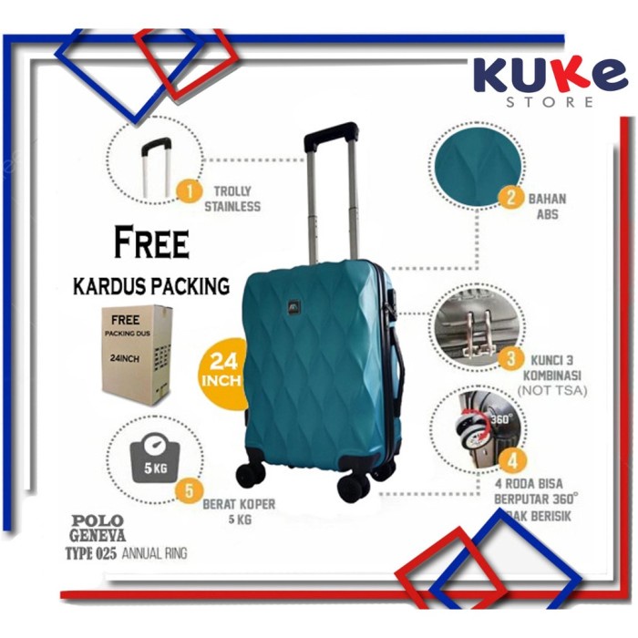 [FREE KARDUS] KOPER 24 INCH POLO GENEVA TYPE 025 UKURAN KABIN - KOPER