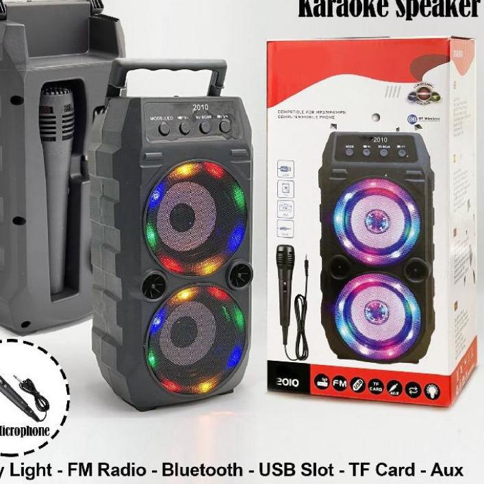 Best  SPEAKER GRATIS MIC BLUETOOTH KARAOKE XTM-2010 DOUBLE POWER SPEAKER X BASS//SALON AKTIF PORTABE