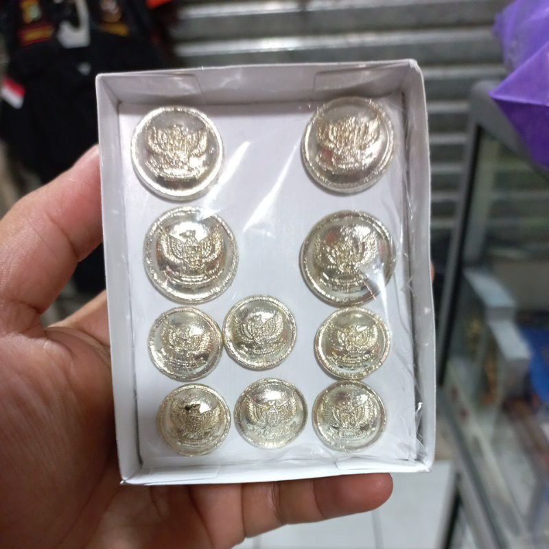 kancing garuda silver / kancing garuda baju PDU