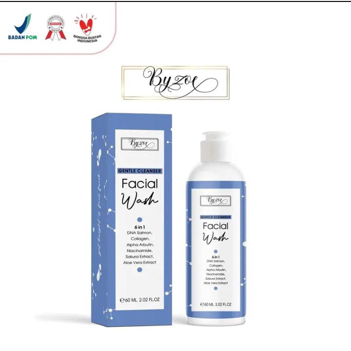 Byzoe Gentle Cleanser Facial Wash with 6 active ingredient Mencerahkan Wajah BPOM