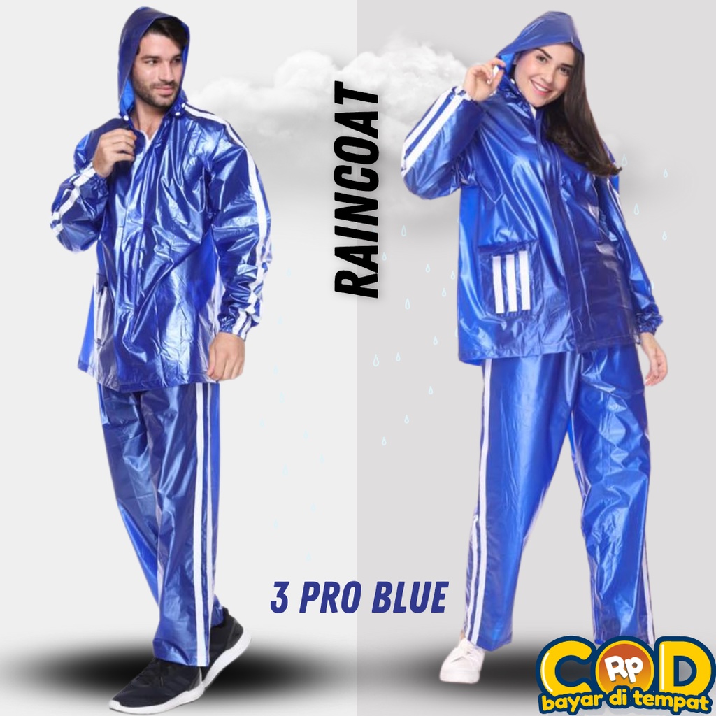 Jas Hujan Mantel Hujan Pria Wanita Original Bromo PVC Anti Tembus Rembes Air Bahan Tebal Lentur