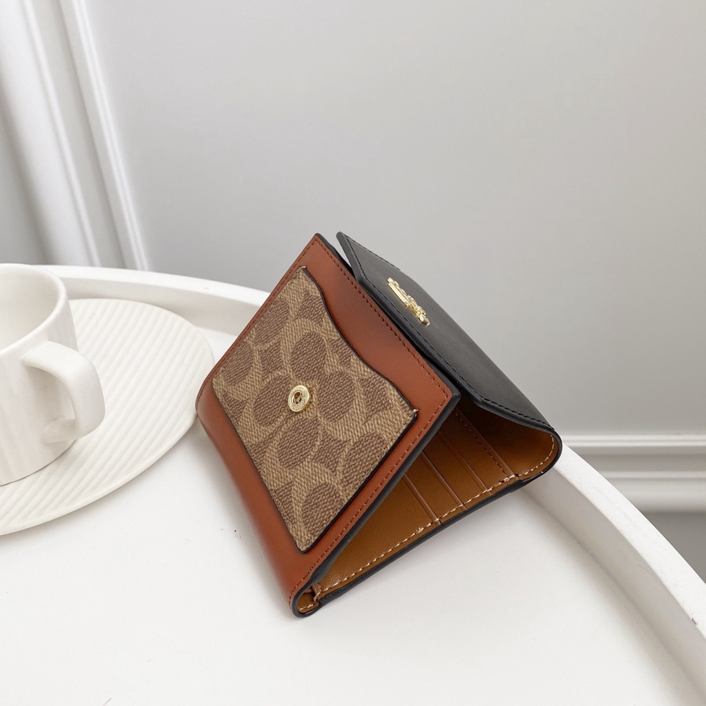 [Instant/Same Day]31548 coach ladies wallet Short wallet folding wallet card bag  qianbao