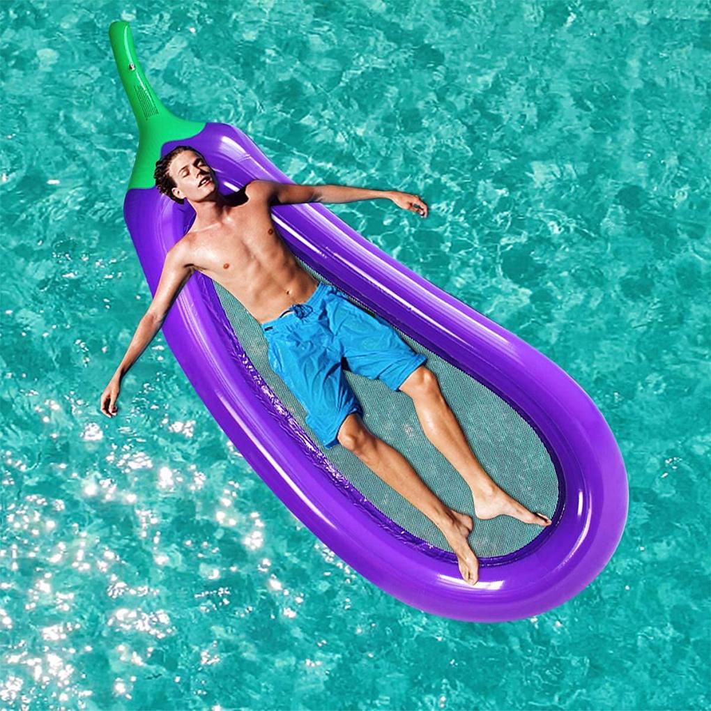 Ruang Renang Bentuk Terong Swim Rakit Bed Inflatable Portable Pool Hammock