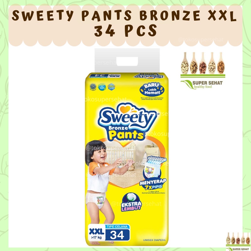 Sweety Bronze Pants XXL 34 Murah Pampers Celana Bayi Tokosupersehat