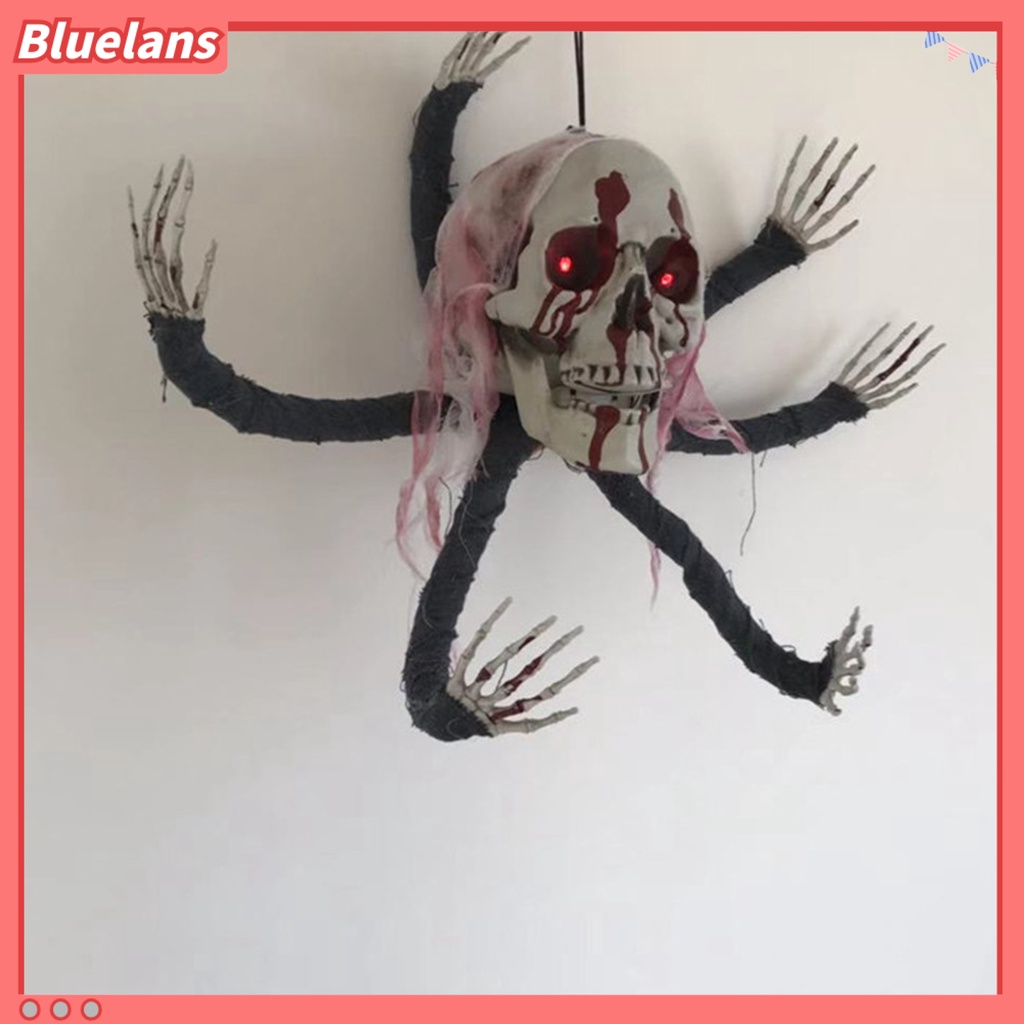 (In Stock) Hiasan Gantung Bentuk Tengkorak Bahan Plastik Untuk Dekorasi Halloween
