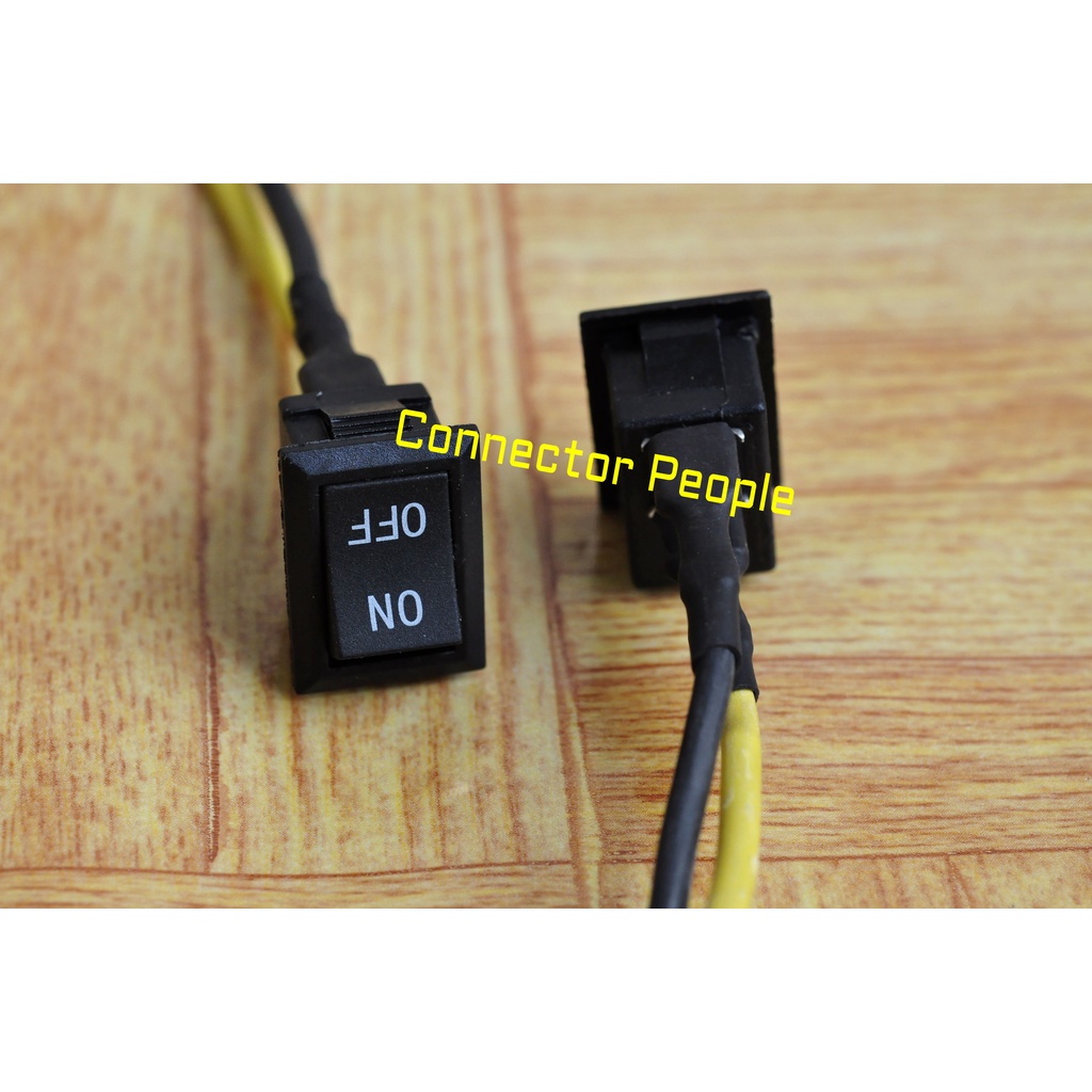 PNP Saklar Switch ON OFF Kecil Kaki 2 Hitam + kabel