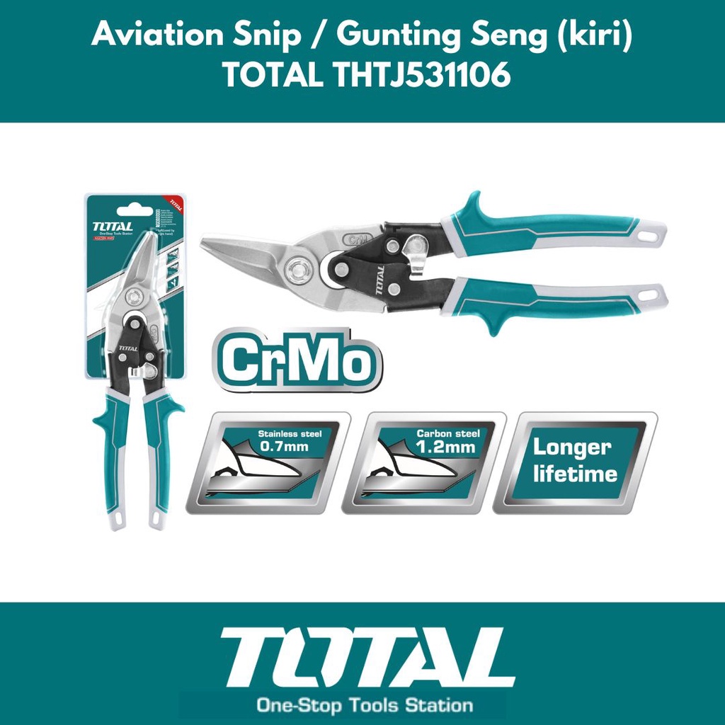 

Gunting Seng Baja 10" Kiri Aviation Snip TOTAL THTJ531106