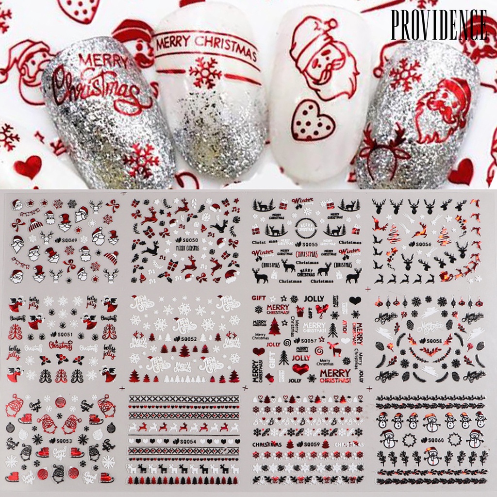 Stiker Kuku watermark Motif Rusa / Pohon Natal / Snowman