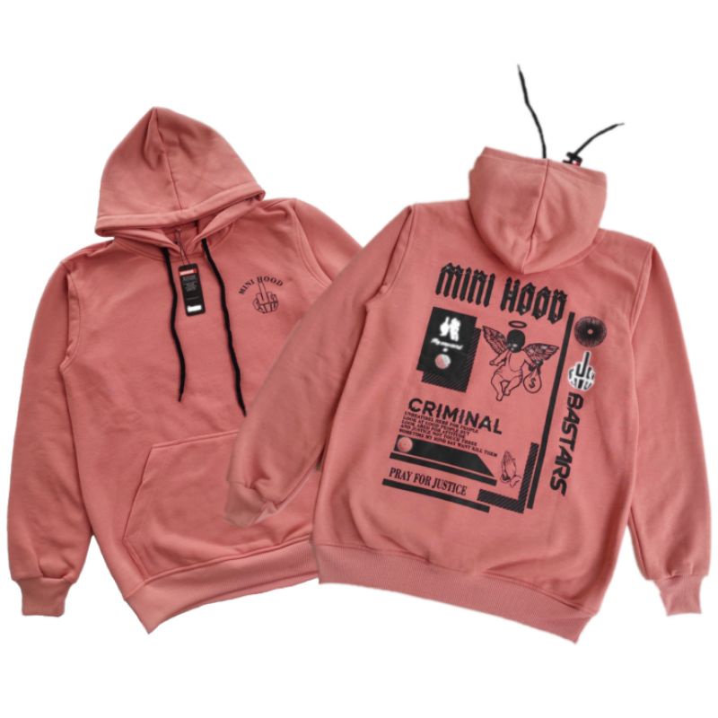 Jual Mini Hood Sweater Pria Wanita Keren Bahan Fleece Tebal Gambar