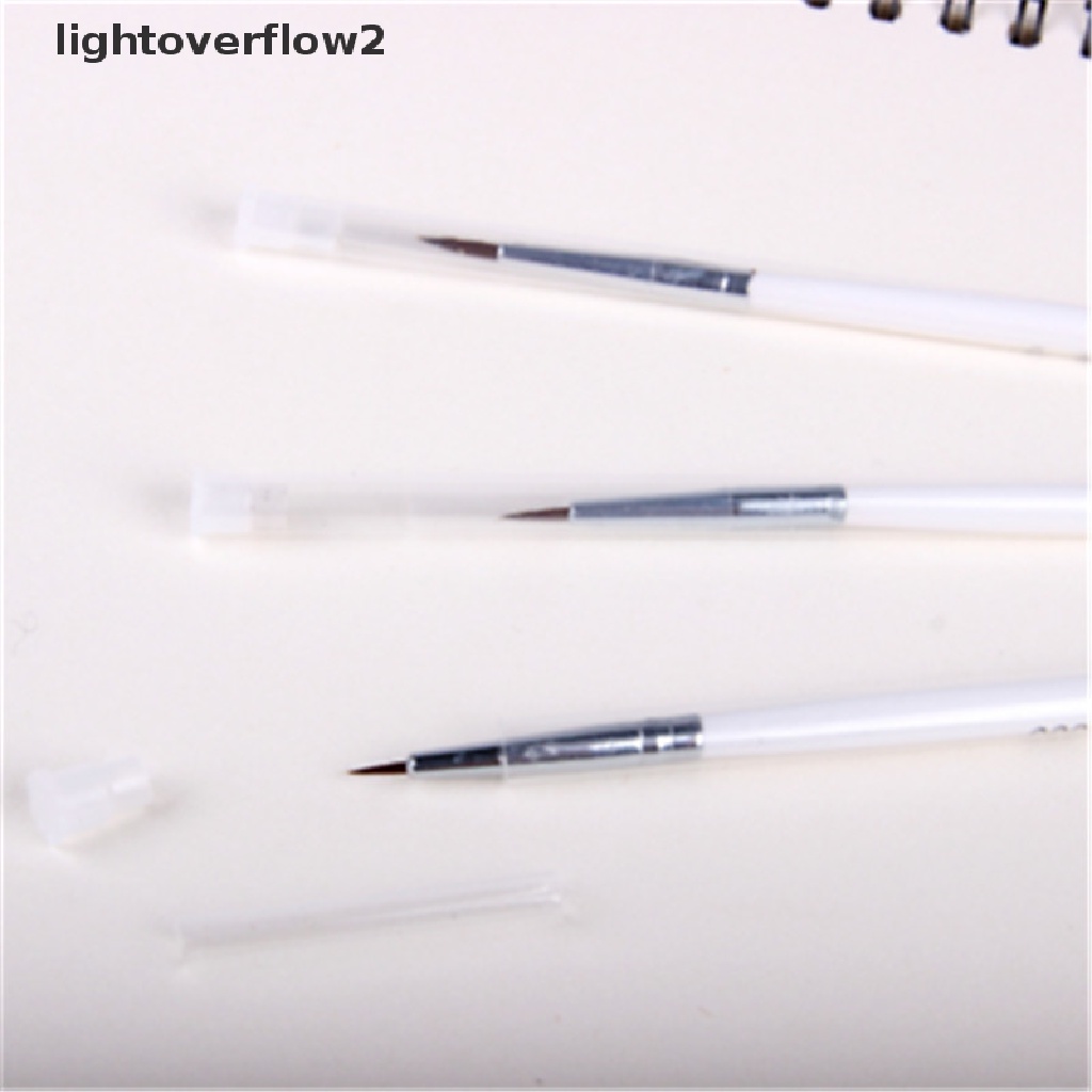 (lightoverflow2) 3pcs / set Pen Kuas Pembentuk Fondant / Gula Untuk Dekorasi Kue DIY (ID)