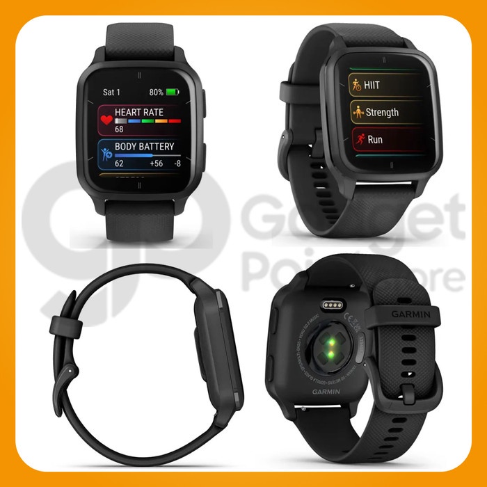 Garmin Venu SQ 2 Music - Garansi TAM 2 Tahun - Black Slate