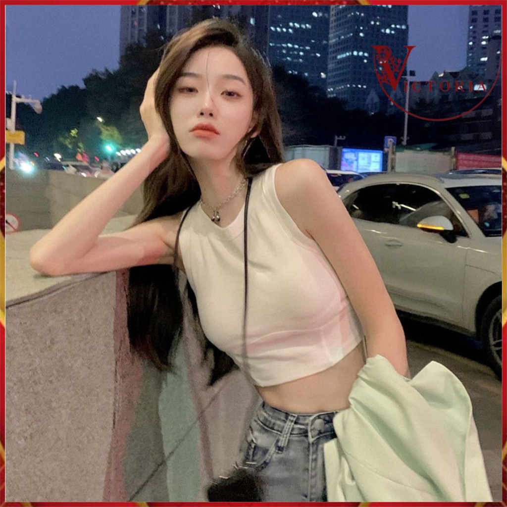 Victoria Atasan Wanita Crop Top Pakaian Dalam Wanita Bra Tanktop 1122