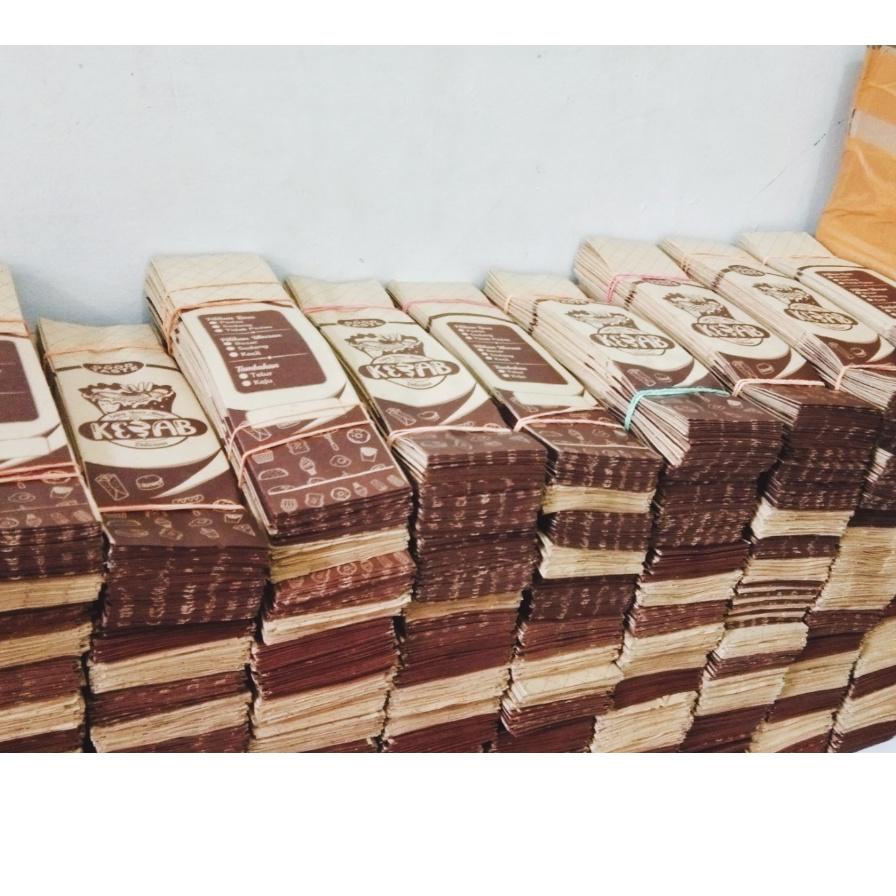 

GRATIS ONGKIR✅Bungkus kemasan kebab kertas cokelat 100pcs|KD4