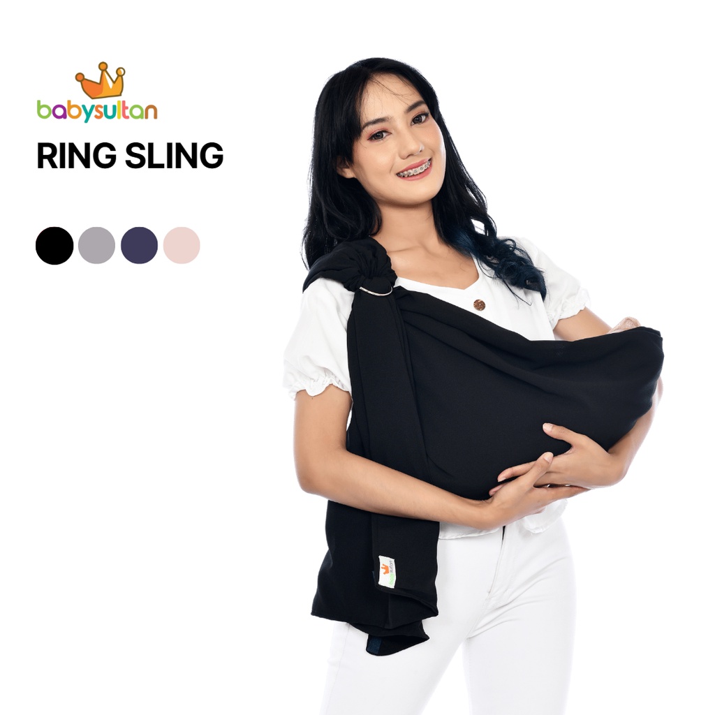 Gendongan Bayi Ring Sling Tanpa Celah Free Pouch Babysultan