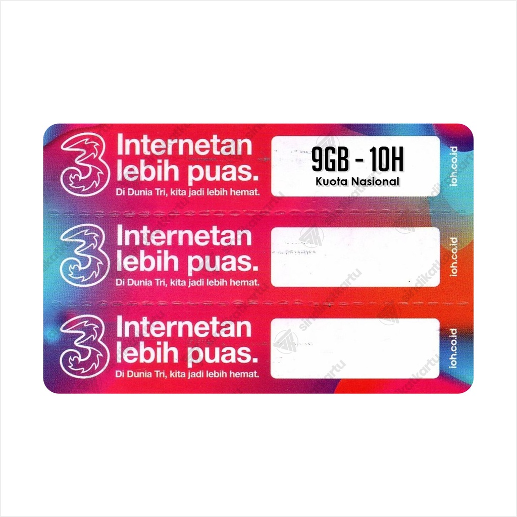 Voucher Tri Happy 9GB 10Hari