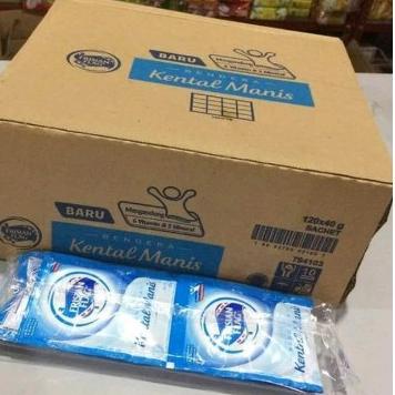 

KODE8e8Ds--Susu Kental Manis Frisian Flag Putih dus / Susu Kental Manis Bendera 120 x 40g Sachet / SKM Putih