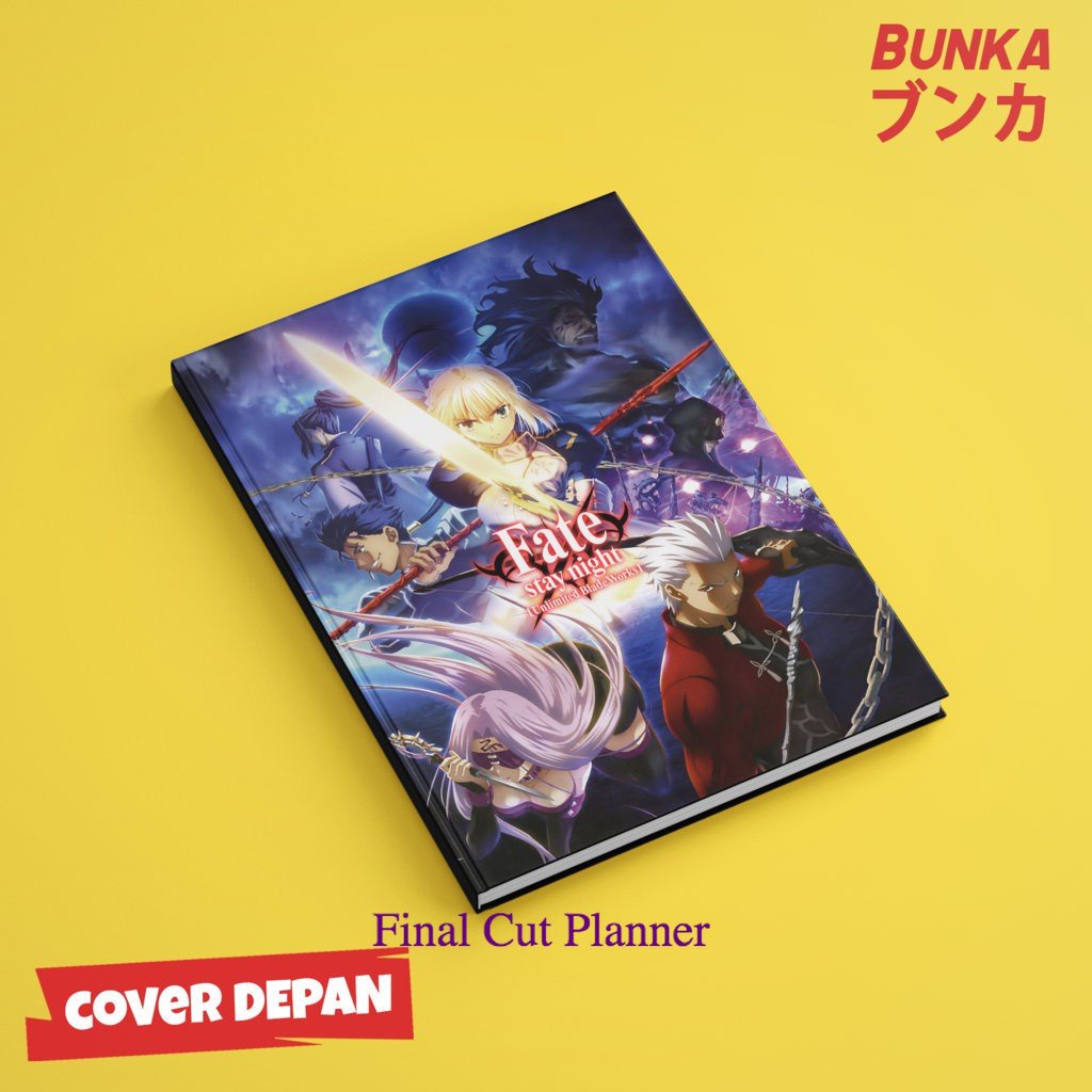 

Notebook Anime Fate Stay Night Unlimited Blade Works Hardcover A5 Buku Tulis Catatan Note Agenda .