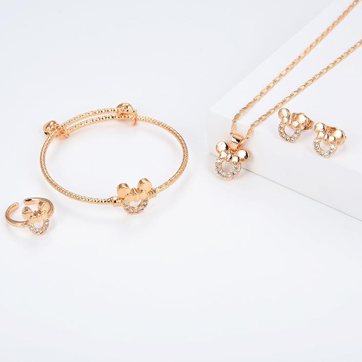 Terpercaya HYL JEWELRY COD Set Perhiasan Titanium Anak Wanita Anti Lapis Emas Karat Isi Love Silver 