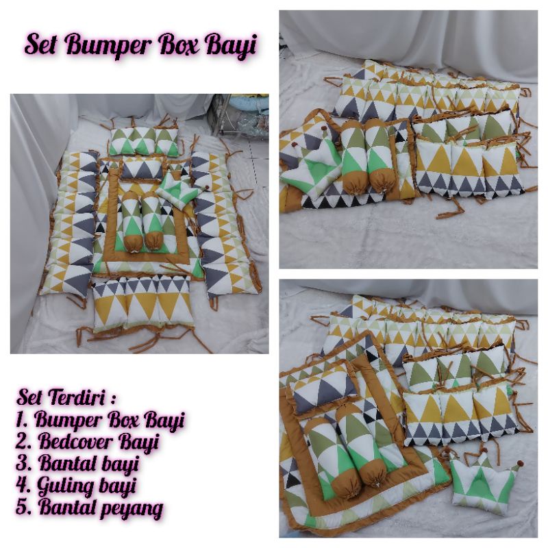 Set Bumper Box Bayi - Bantal Bumper Pelindung Pinggir Box bayi
