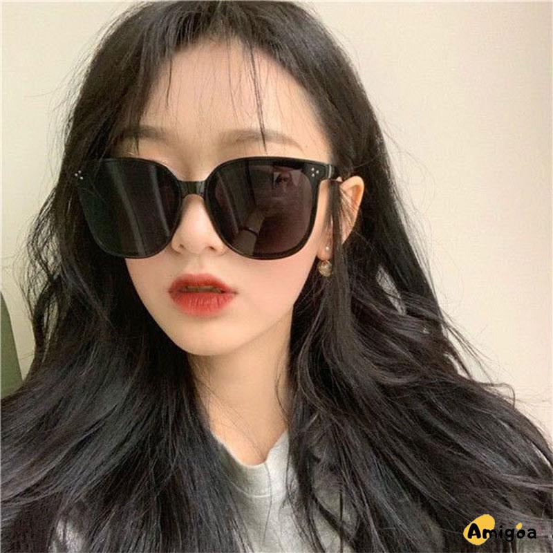 Kacamata Kotak Hitam Korean Fashion Sunglassess Wanita/Pria Unisex - AG2