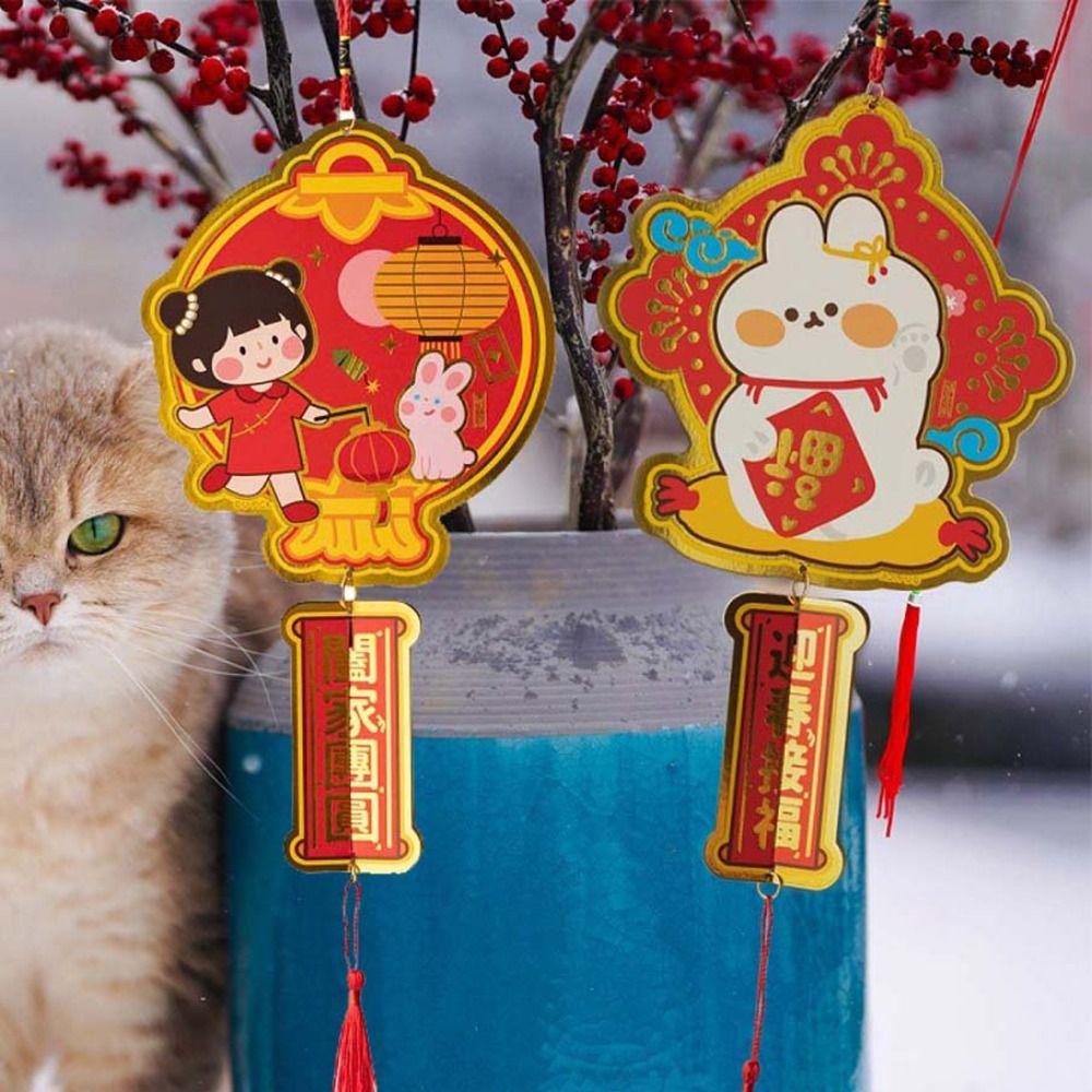 [Elegan] Dekorasi Imlek Dapat Digantung Tiga Dimensi 2023tahun Baru Kelinci Chinese Rabbit Year Spring Festival Supplies