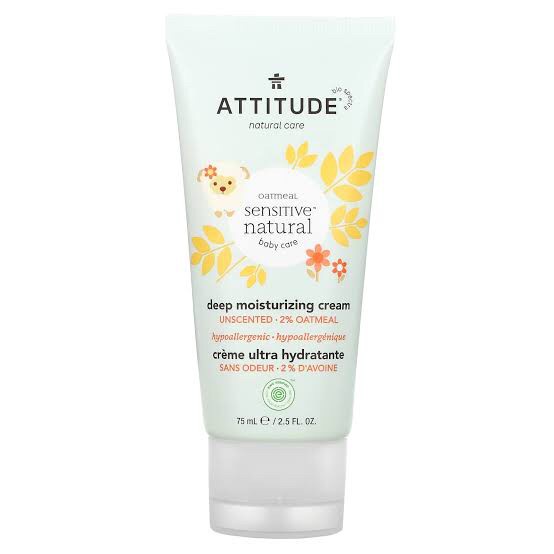 attitude baby deep moisturizing cream unscented 75ml lotion sensitive