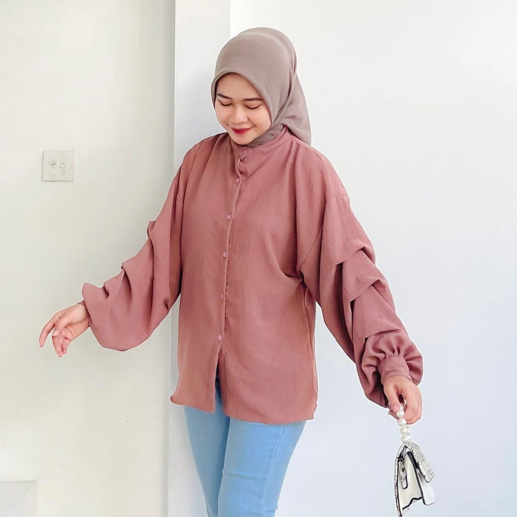 AFI - MC - ⭐️ PREMIUM AIRFLOW CRINCLE ⭐️ Devana Blouse CRINCLE