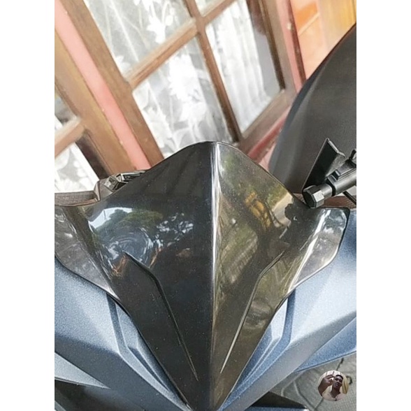 VISOR BEAT FI ALL NEW /BEAT DELUXE 2016- 2021 WINDSHIELD HONDA BEAT FI ALL FULL BLACK GLOSSY MOSCOW ANTI PECAH FREE DOUBLE TAPE KUALITAS PREMIUM