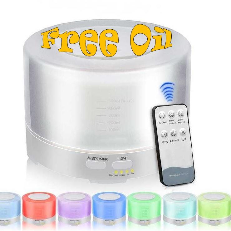 Direkomendasikan--Humidifier Diffuser LED Aromatherapy 500ml