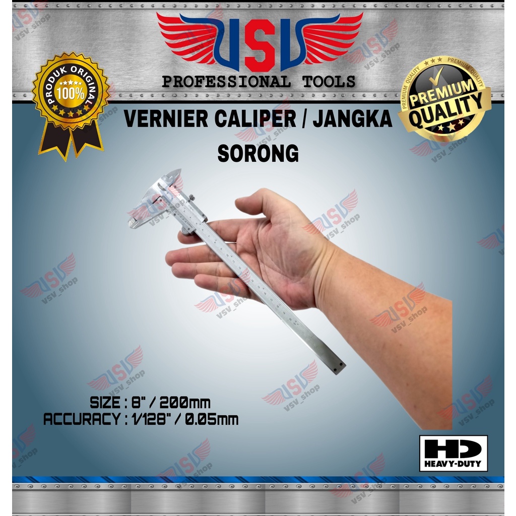 VSV Vernier Caliper 8&quot; Jangka Sorong 8 inchi Sigmat Sketmat 200mm