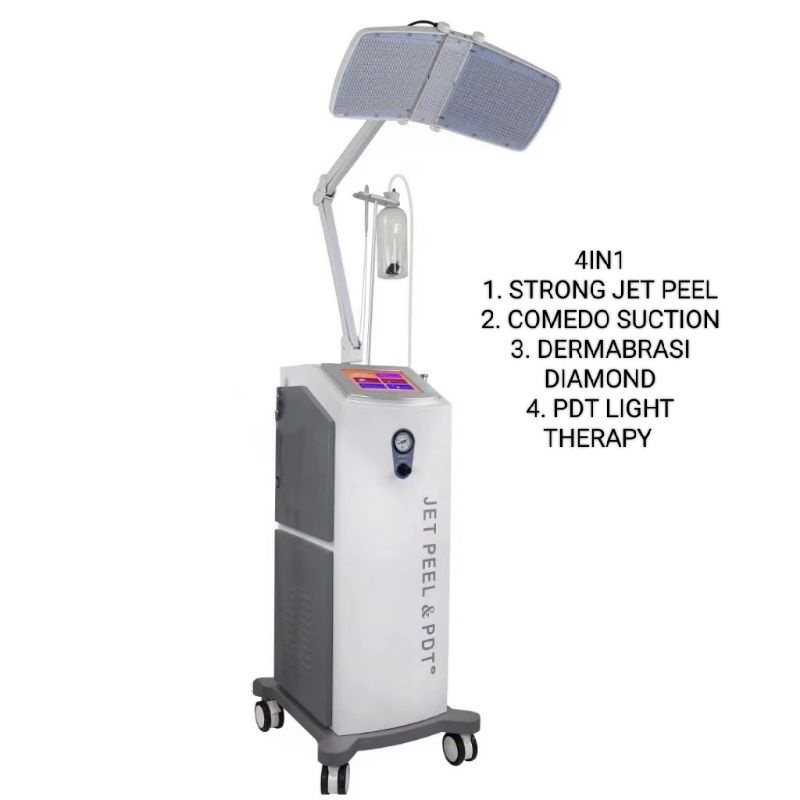 SUPER STRONG JET PEEL OXYGEN  4IN1 COMEDO SUCTION DERMABRASION AND PDT LIGHT BEAUTY FACIAL