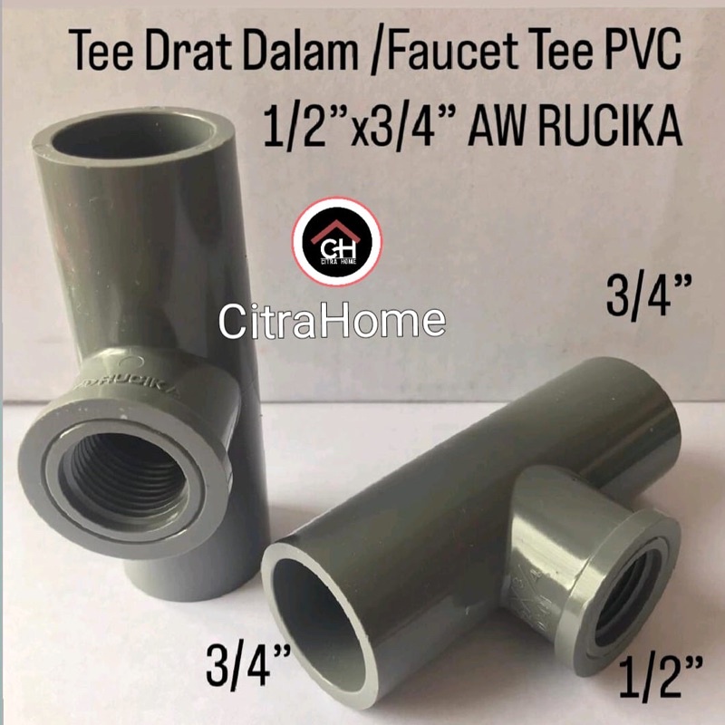 TDD / Faucet Tee PVC 1/2”x3/4” AW RUCIKA