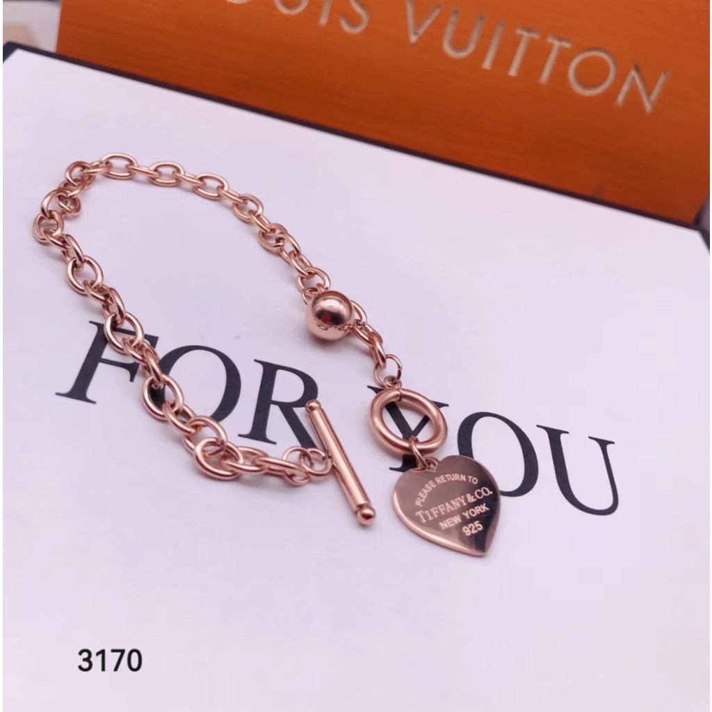 Gelang Titanium Rantai Polos Perhiasan Fashion 3170