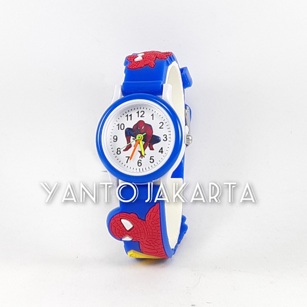 JAM TANGAN KARAKTER TIMBUL SPIDERMAN JT1365 ANAK GROSIR MURAH