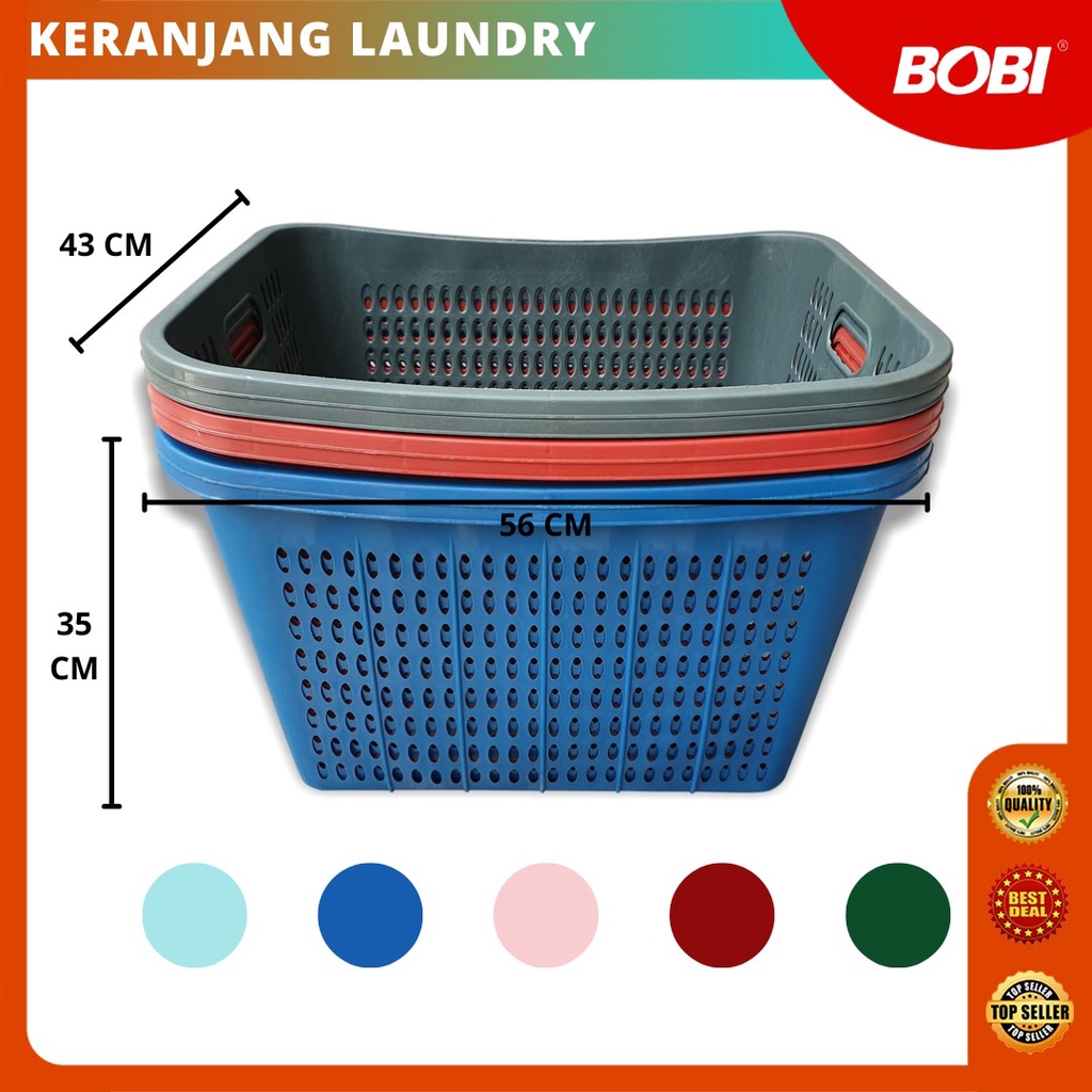 Keranjang atau Container Industri Besar Kode 931 / Keranjang Multifungsi Ukuran +- 43x31x56cm Merk BOBI - Warna Random