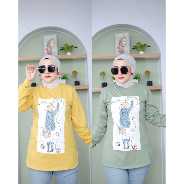 VRN ID - NEW ATASAN KAOS LANICHA LENGAN PANJANG/TOP LANICHA/KAOS LANICHA/ATASAN LANICHA