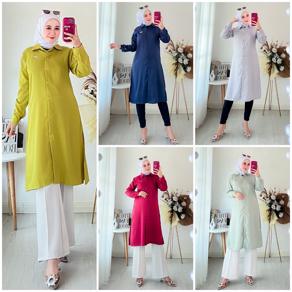 TUNIK BESIC PANJANG WANITA LD110CM/OUTER