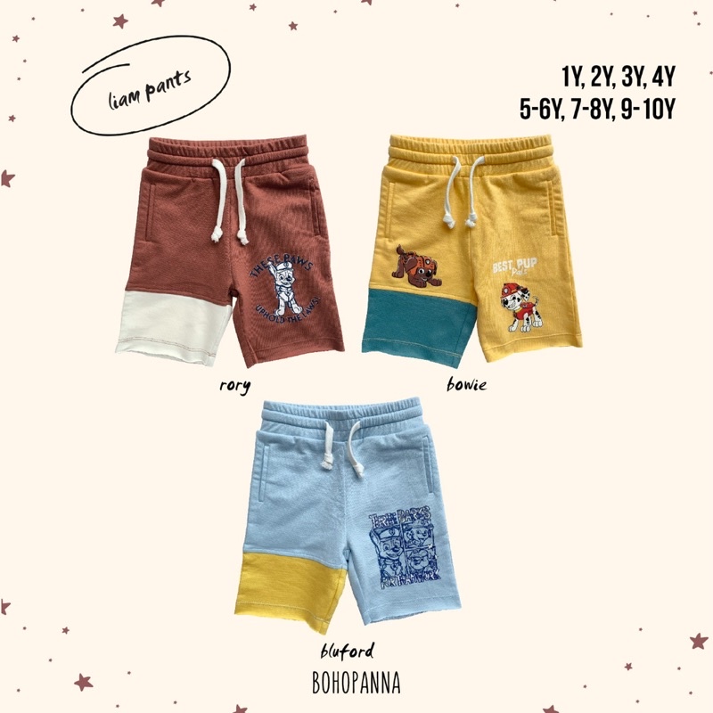 

CUCI GUDANG - Bohopanna - Liam Pants - Celana Pendek Paw Patrol - Celana Anak Paw Patrol - Celana Pendek Karet - KIFA WEAR - MICHIKO SET -