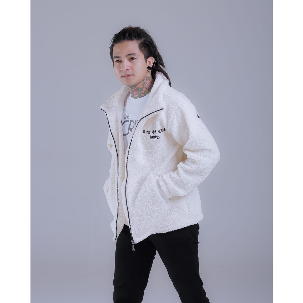 JAKET BULU SHERPA TEBAL PREMIUM FULL BORDIR PRIA WANITA ORIGINAL DISTRO - JACKET SHERVA UNISEX