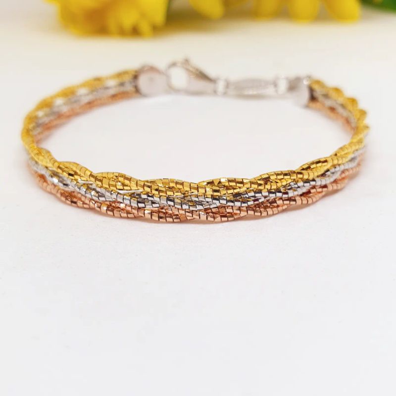 Gelang Tangan Coker Kawat Lilit 3Warna 375/8k