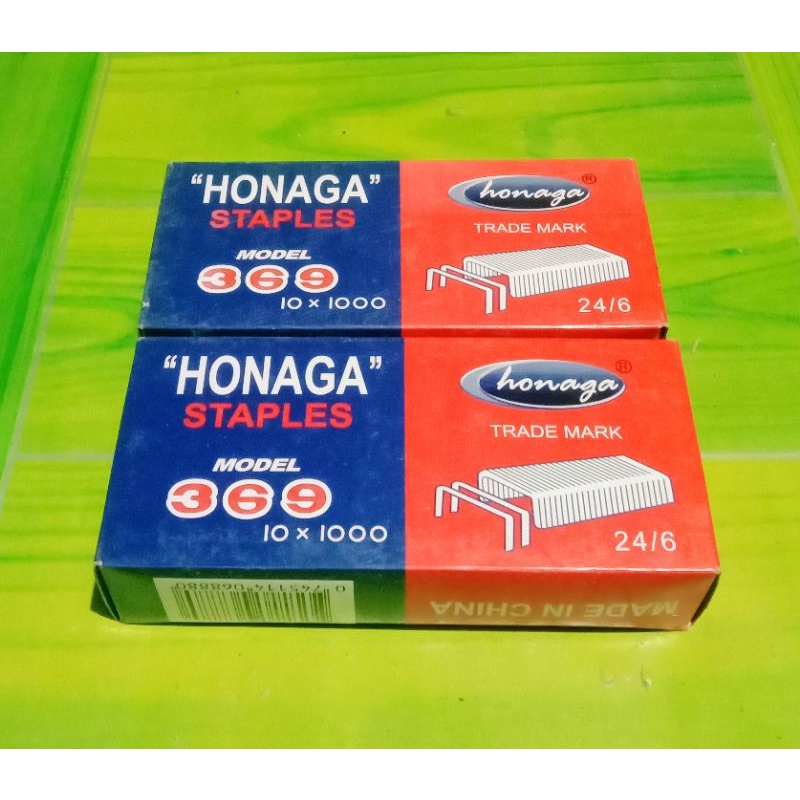 

isi staples honaga model 369.24/6(1pak 10 kotak kecil)