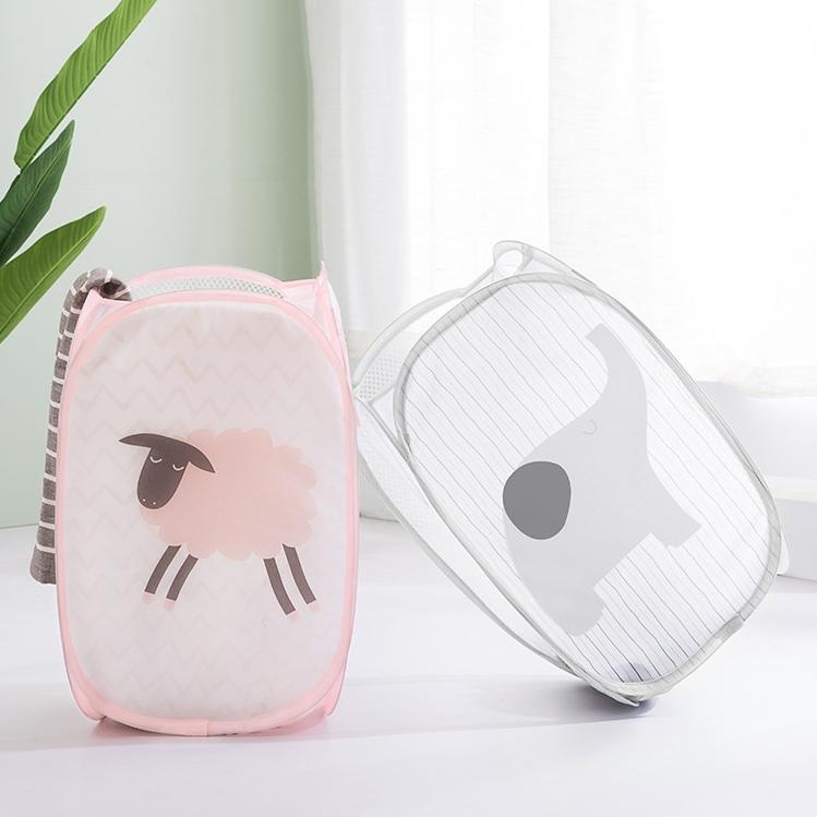 Promo promo--Keranjang Baju Kotor Jumbo Lipat Karakter Aesthetic Murah Besar Laundry Bag Bayi Lucu U
