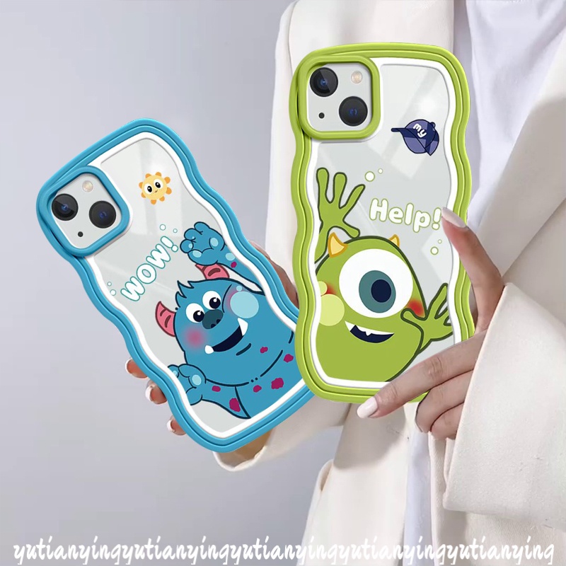 Case Kartun Lucu OPPO A17 A15 A15 A7 A5s A55 A95 A54 A74 A16 A12 A57 A76 A53 A16K A96 A15s F9 A16E A9 A5 A16s A3s A12E A52 A17K A72 A32 Monster University Wavy Edge Soft Back Cover