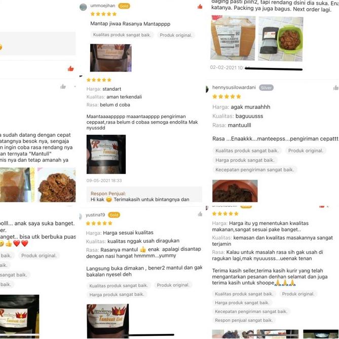 

BAYAR DITEMPAT✔️Rendang PADANG 250gr isi 6 - 8 potong - PREMIUM 100% HALAL " Rendang Tambuah Ciek " - RENDANG DAGING SAPI - Rendang|SQ8