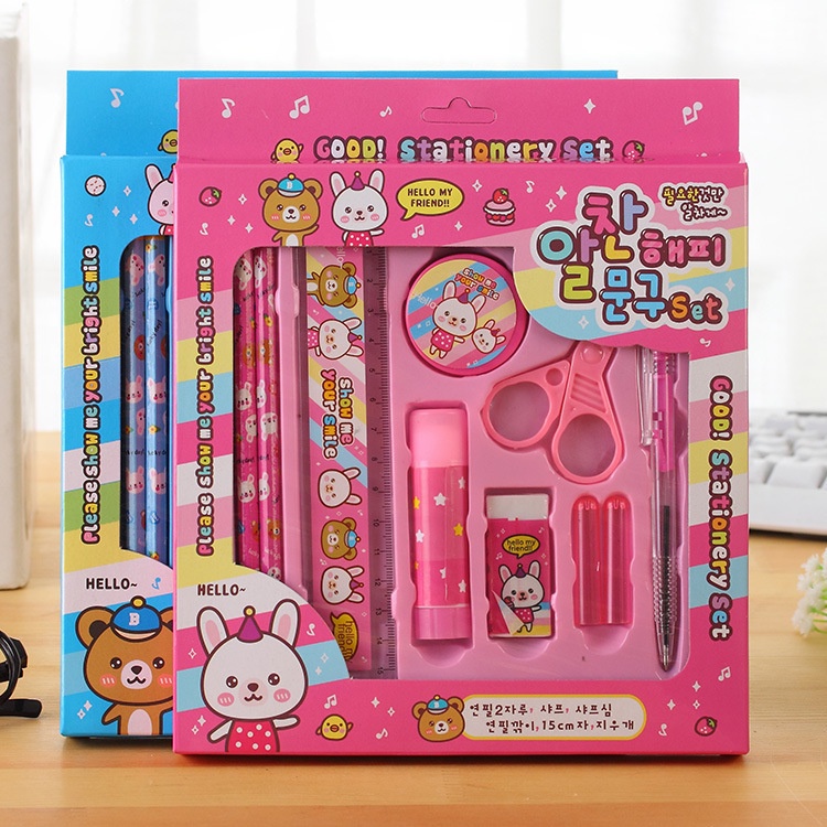 

<< Jenius >> Pensil Set 9 in 1 Alat tulis set Karakter Souvenir Alat Tulis Sekolah souvenir Anak ulang tahun