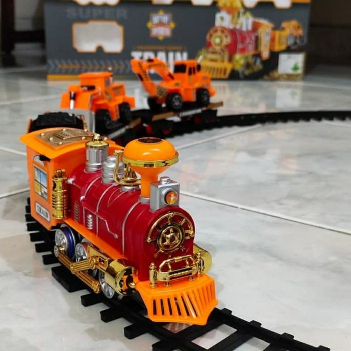 Mainan Anak Kereta Api Keluar Asap Uap MA Train  Engineering Series