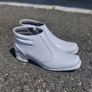 Sepatu dinas pdu boot putih kilap kowal polwan