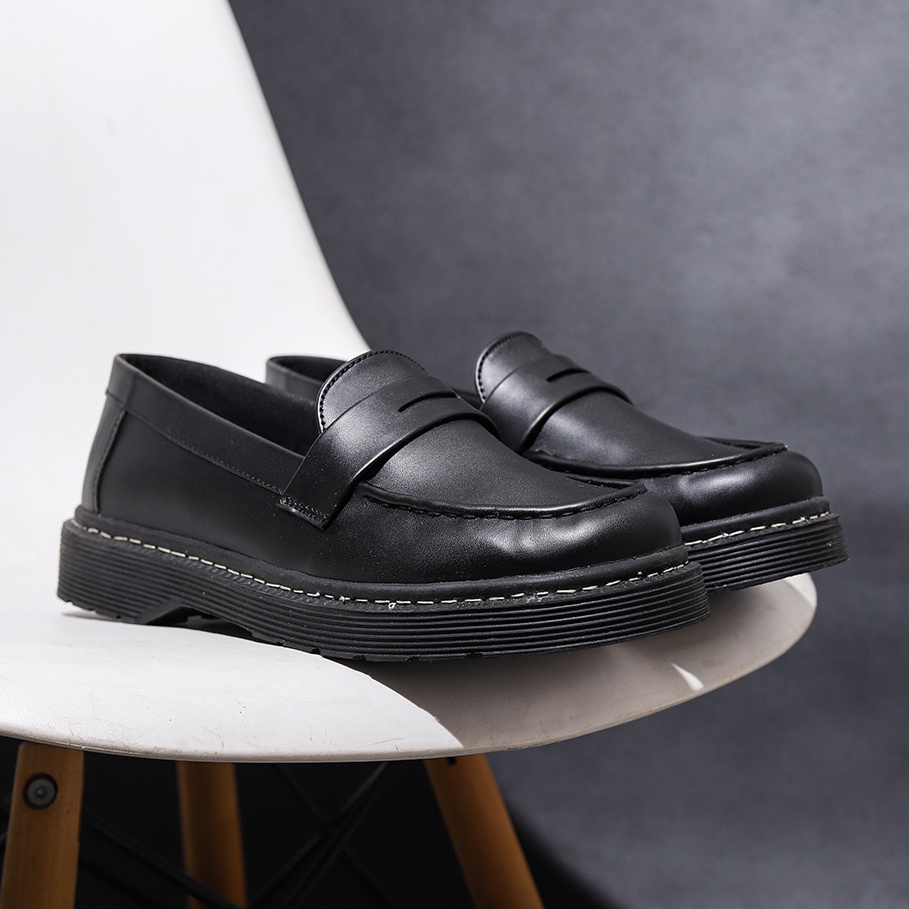 ARCHER BLACK |ManNeedMe x Lvnatica| Sepatu Loafers Pria | Pantofel Pria Kantor Formal Shoes ORI